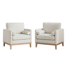 Load image into Gallery viewer, Wide Modern Performance Accent Chair With Natural Legs
