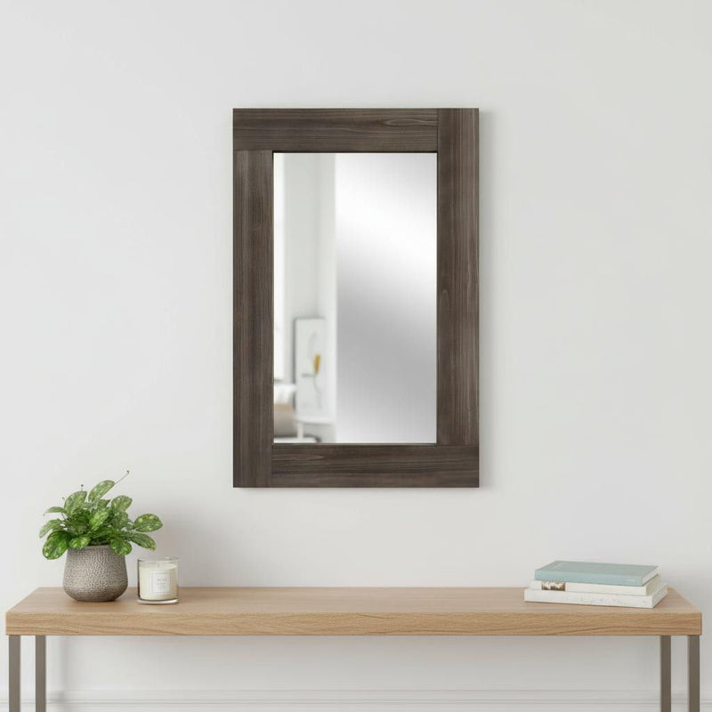 36" Framed Accent Mirror - Brown