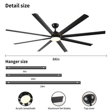 Load image into Gallery viewer, Super Large Black Ceiling Fan With Remote Control - Black
