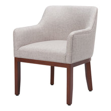 Load image into Gallery viewer, Upholstered Fabric Dining Arm Chair - Gray / Brown
