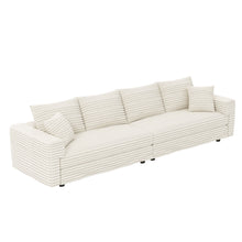 Load image into Gallery viewer, 4 Seat Sofa, Modern Comfy Upholstered Sofa Cloud Couch, Deep Seat Couches With Soft Pillows
