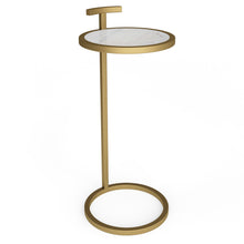 Load image into Gallery viewer, 24" Iron Round End Table - White
