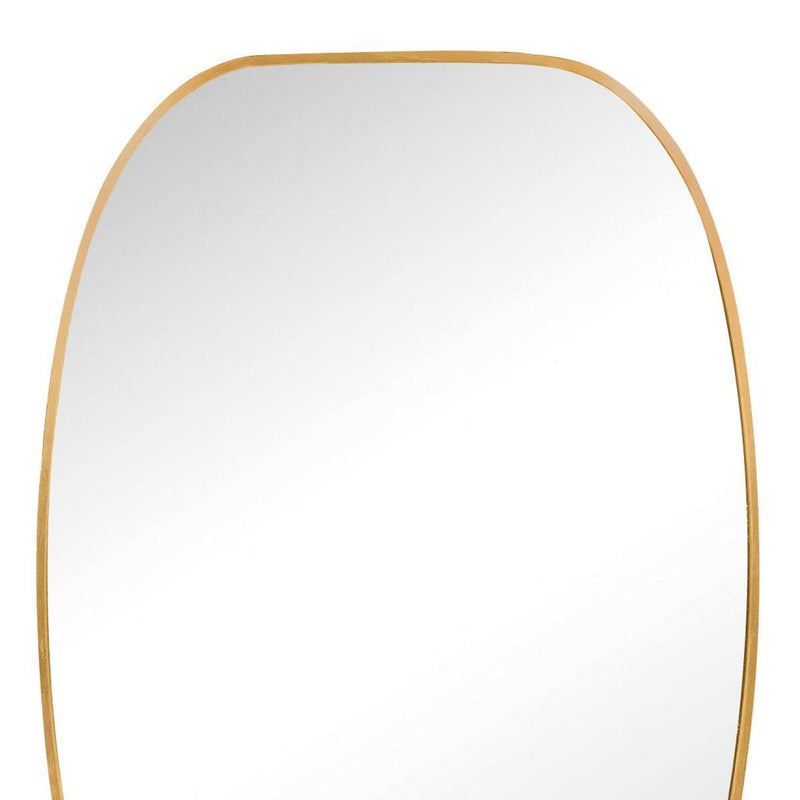 Aluminum Oval Framed Bathroom Vanity Mirror (756112) - Gold