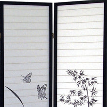 Load image into Gallery viewer, Folding Three Panel Screen Room Divider (469141) - Black / White
