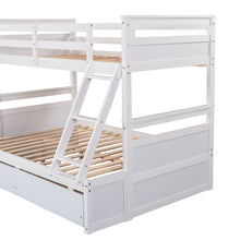 Load image into Gallery viewer, Twin over Full Bunk Bed with Storage - White(OLD SKU :LP000022AAK)
