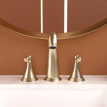 Load image into Gallery viewer, Elegant 2 Handle Widespread Bathroom Faucet With Pop Up Drain And Water Supply Lines
