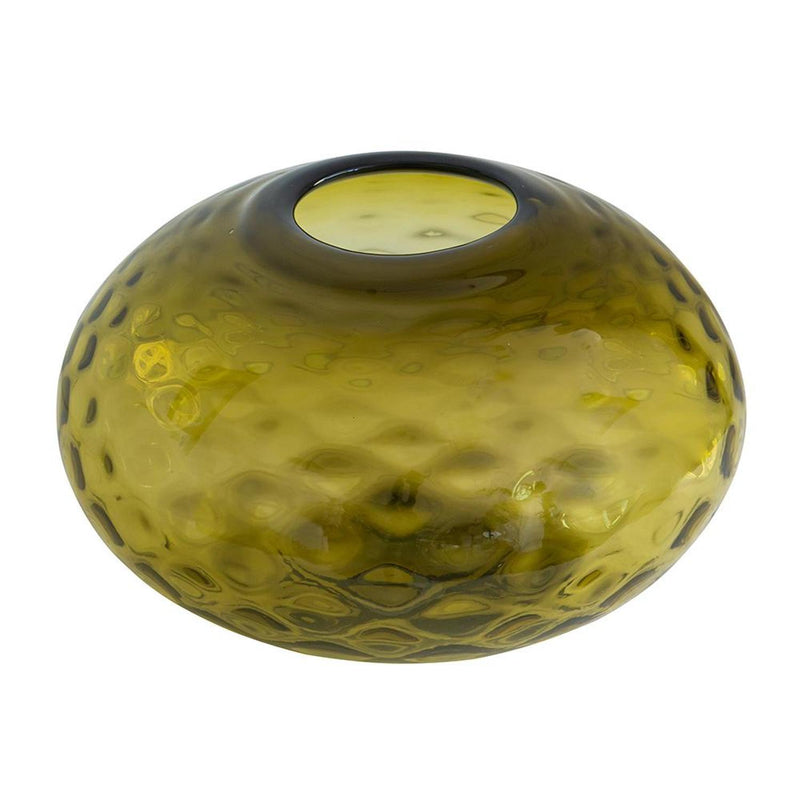 Round Table Vase - Olive Green