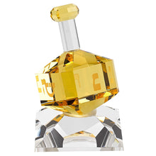 Load image into Gallery viewer, Mouth Blown Dreidel On Stand - Amber
