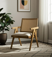Load image into Gallery viewer, Solid Wood Arm Chair - Beige
