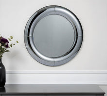 Load image into Gallery viewer, 32" Round Curved Frame Accent Mirror - Silver
