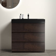 Load image into Gallery viewer, Alice - Bathroom Vanity With Large Storage Freestanding Bathroom Vanity, Sink For Modern Bathroom, One-Piece Sink Basin Without Drain And Faucet
