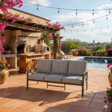 Load image into Gallery viewer, All-Weather 3 Seat Patio Sofa With Cushions
