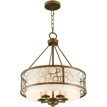 Load image into Gallery viewer, 22" Five Light Dimmable Chandelier With Shades - Bronze
