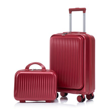 Load image into Gallery viewer, Luggage Set With Cosmetic Case, Combination Lock, Front Opening Design
