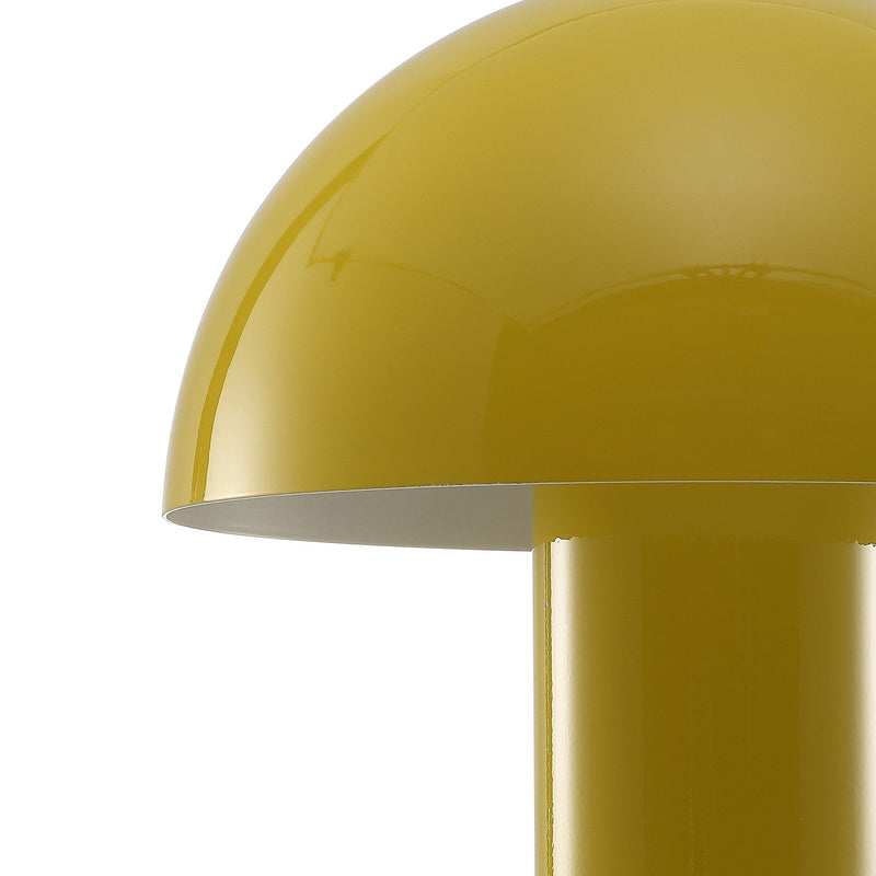 11" Novelty USB Table Lamp With Globe Shade - Yellow