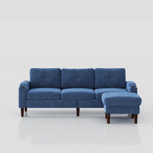 Load image into Gallery viewer, 3 Seater Convertible Combination L Shaped Sofa With Footstools With Storage
