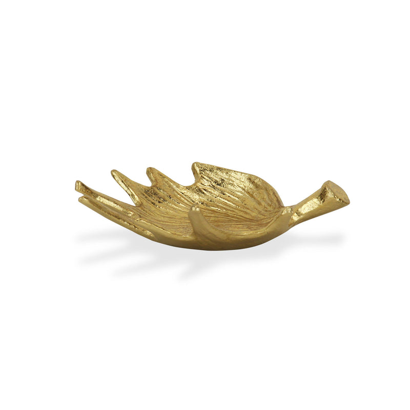 10" Antler Cast Iron Vanity Tray - Gold