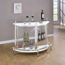 Load image into Gallery viewer, Strick - Freestanding Glass Top Home Bar Wine Cabinet - White
