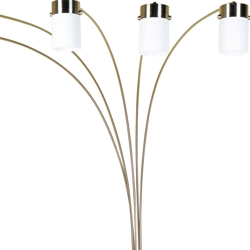 Five Metal Floor Lamp - Light Gold