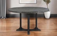 Load image into Gallery viewer, 54" Rounded Solid Wood Pedestal Base Dining Table - Black
