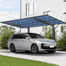 Load image into Gallery viewer, Outdoor Carport, Single Carport Aluminum Metal Frame And Polycarbonate Panels Car Port For Outdoor Driveway Car, Truck - Charcoal
