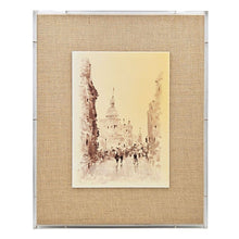 Load image into Gallery viewer, European Cities Watercolor Framed Prints (Set of 2) - Brown

