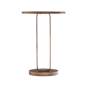 Tareel - Round Accent Table With Open Oval Pedestal - Antique Bronze