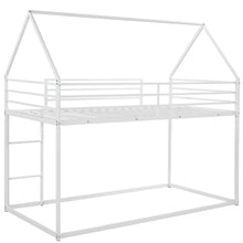 Load image into Gallery viewer, Twin over Twin House Bunk Bed with Built-in Ladder,White
