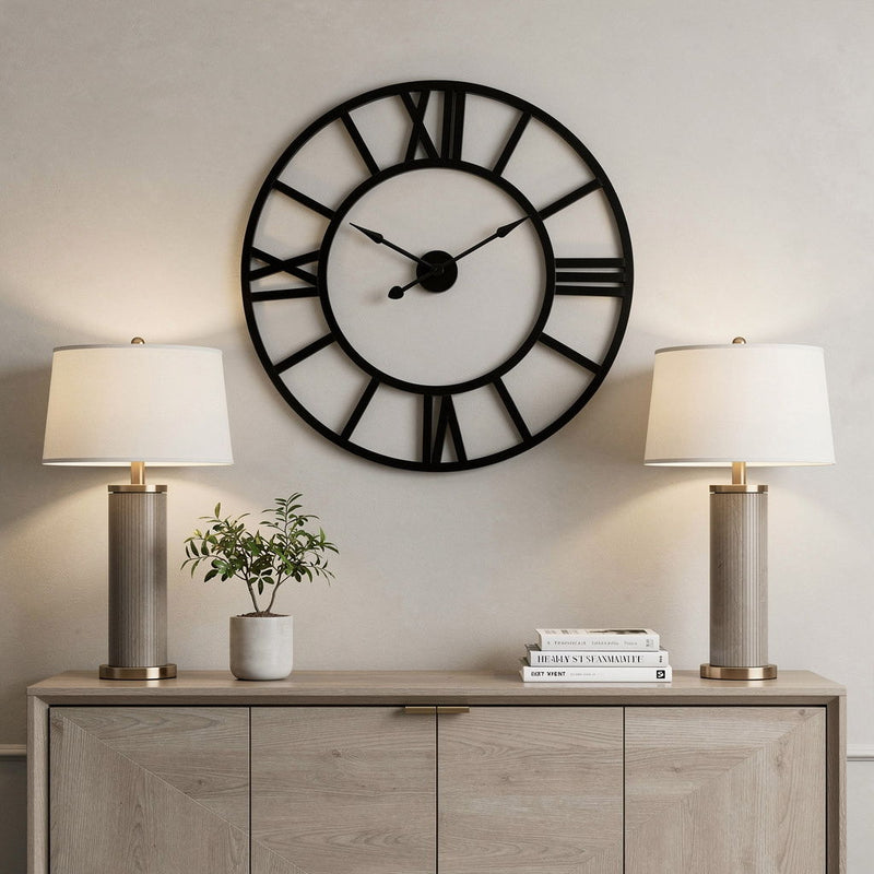 Analog Round Wall Clock (609406) - Black