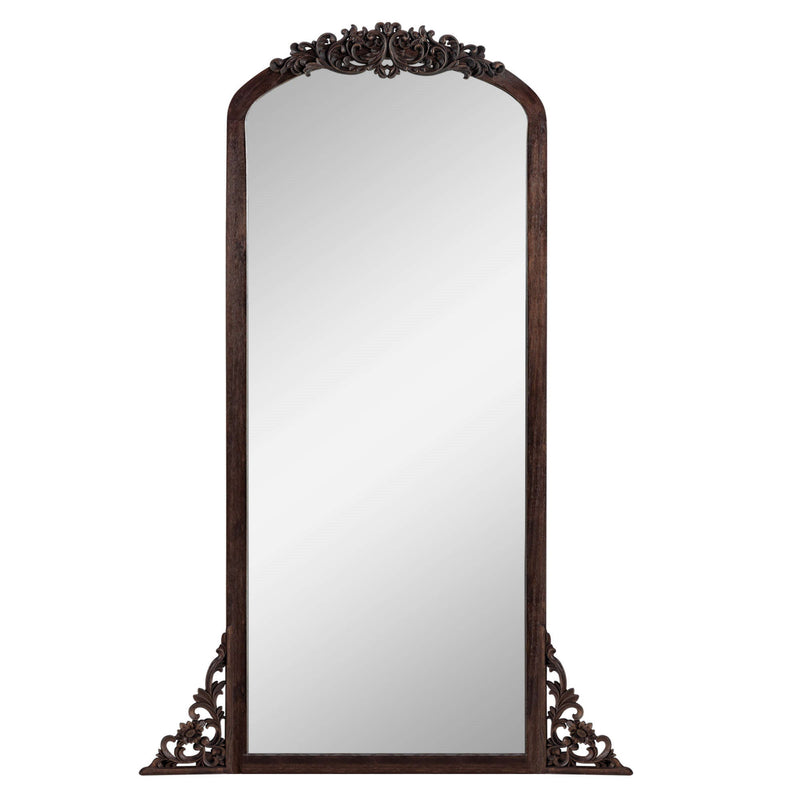 67" Solid Wood Framed Full Length Mirror - Brown