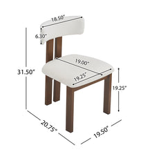 Load image into Gallery viewer, Modern Upholstered Armless Dining Chairs With Metal Legs
