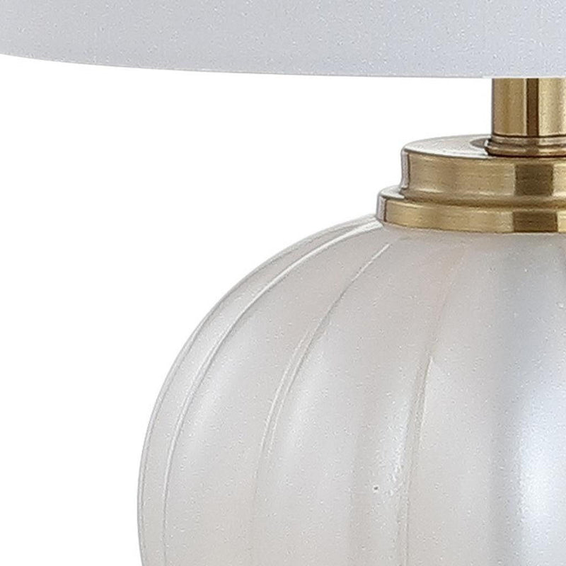 Novelty Bedside Lamp With Drum Shade - White