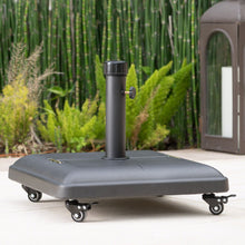 Load image into Gallery viewer, Wheelie - Stylish Square Umbrella Base With Stainless Steel Pole Handle
