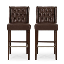 Load image into Gallery viewer, Solstara - Upholstered Dining Barstool With Button Tufted And Wing Back

