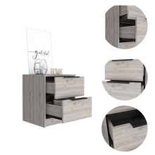 Load image into Gallery viewer, Rectangular One Drawer Two Doors Nightstand With Manufactured Wood Top - Gray
