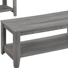 Load image into Gallery viewer, 42" Coffee Table With Shelf (Set of 3) - Gray
