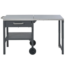 Load image into Gallery viewer, Foldable Outdoor Kitchen Cart With Storage For Patio
