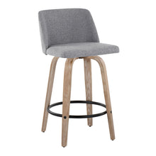 Load image into Gallery viewer, Toriano - Contemporary Fixed-Height Counter Stool &amp; Swivel With Round Footrest (Set of 2)
