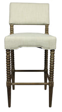 Load image into Gallery viewer, Solid Wood Bar Height Bar Chair - Off White / Brown

