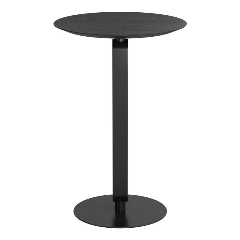 24" Modern Wood Rounded Bar Table - Black