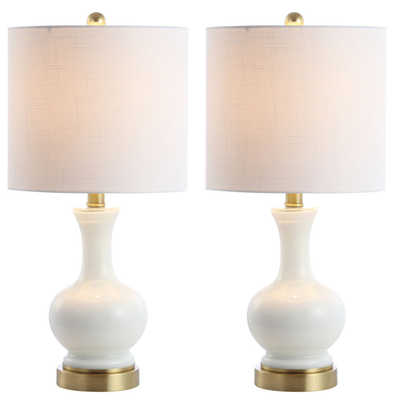 Novelty Table Lamps With Globe Shades (Set of 2) - White