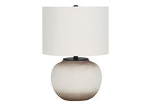 Load image into Gallery viewer, 21" Ceramic Round Table Lamp With Drum Shade - Cream
