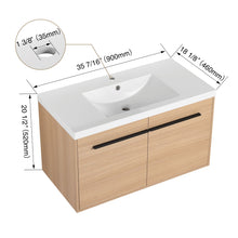 Load image into Gallery viewer, Bathroom Vanity Set With Resin Countertop Sink, 2 Doors
