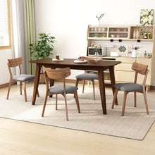 Load image into Gallery viewer, 5 Piece Mid - Century Dining Set, Upholstered Dining Chairs
