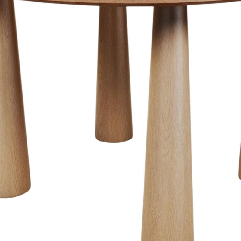 45" Wood Round Top Dining Table - Natural