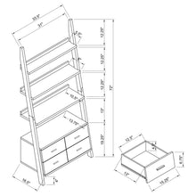 Load image into Gallery viewer, Shasta - 5 Shelf Ladder Bookshelf With Drawers - Cappuccino
