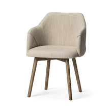 Load image into Gallery viewer, Transitional Upholstered Fabric Dining Arm Chair - Cream
