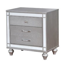 Load image into Gallery viewer, Contemporary Nightstand With Crocodile Textured Trim
