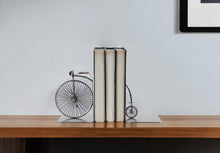 Load image into Gallery viewer, c1870 High Wheeler Bicycle Decorative Bookends - Pearl Silver

