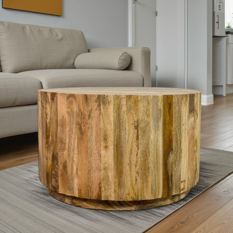 Round Drum Coffee Table (745567) - Natural